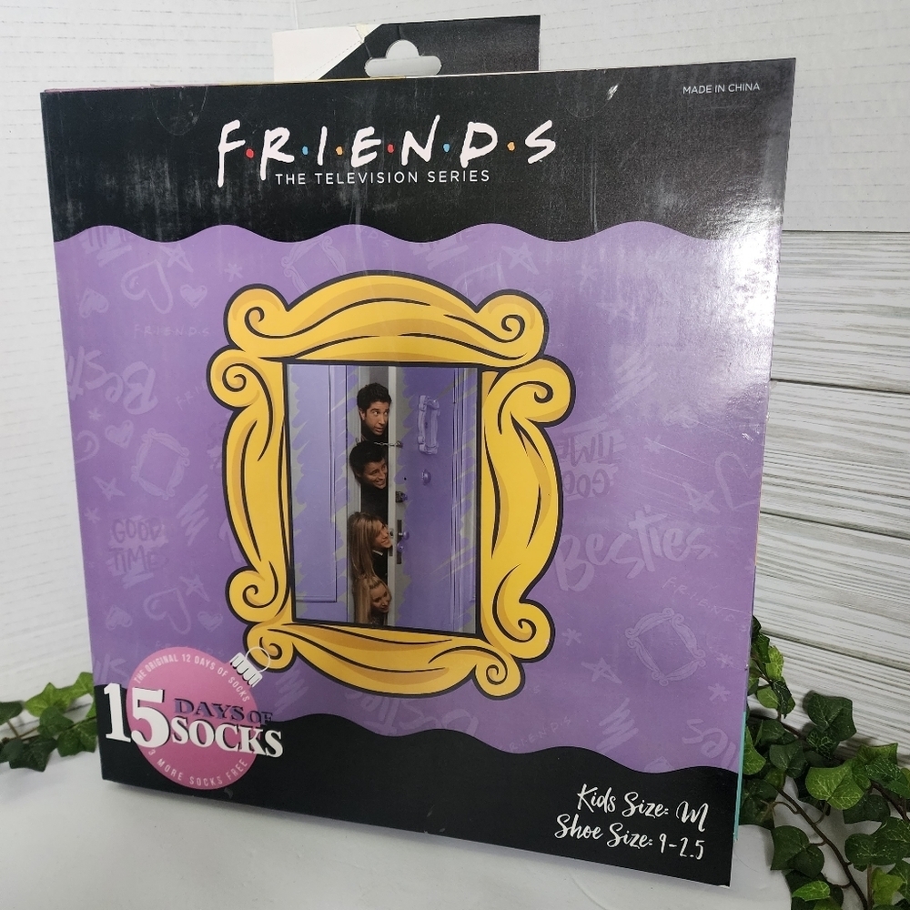 Friends 15 Days of Socks Set Advent Calendar Child Size M New